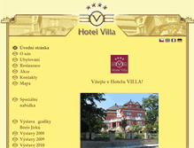 Tablet Screenshot of hotel-villa.cz